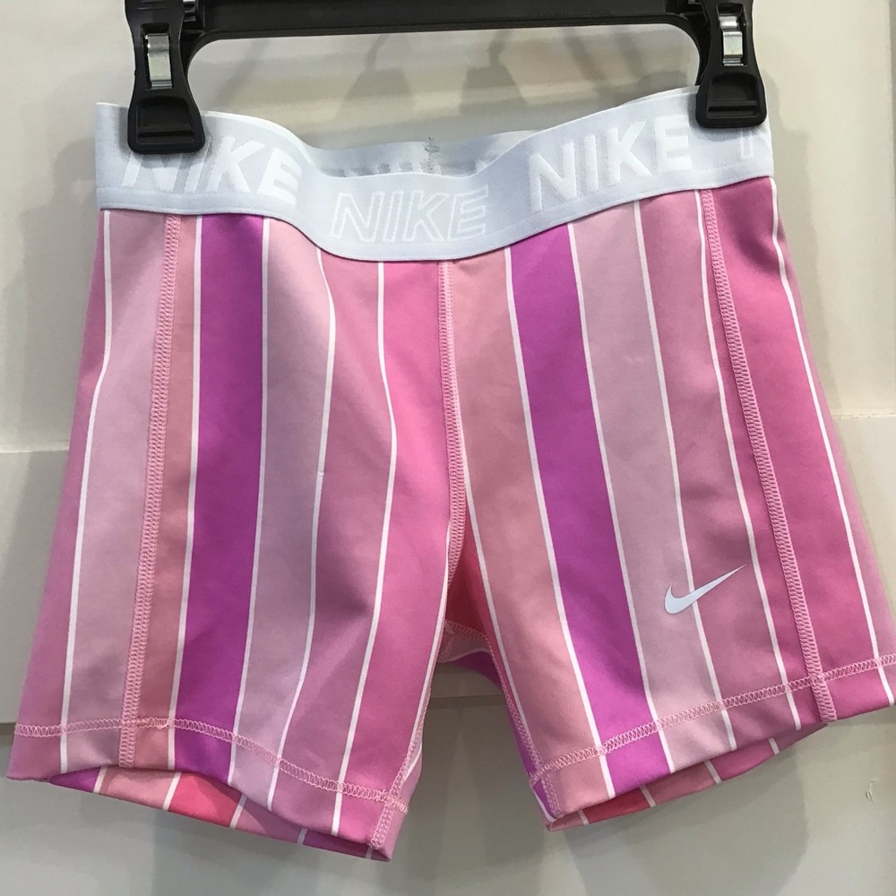 Nike Pink and White Nike Athletic Shorts